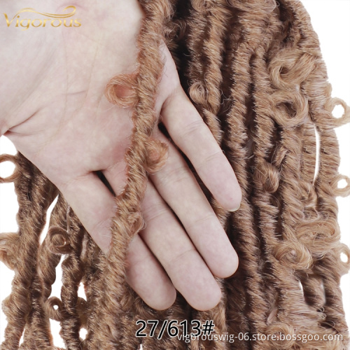 Best Selling Faux locks crochet attachments 18inch private label braids for african hair wholesale pre stretched braiding hair